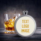 Custom Cream Yellow Hip Flask