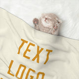 Custom Cream Yellow Pet Blanket