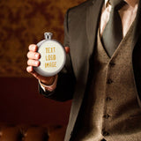 Custom Cream Yellow Hip Flask