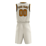 Custom Cream Yellow Basketball Set