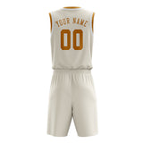 Custom Cream Yellow Basketball Set