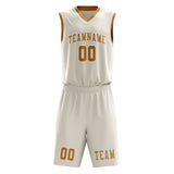 Custom Cream Yellow Basketball Set