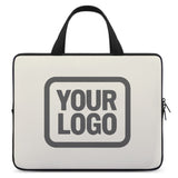 Custom Cream Dark Grey Laptop Bag
