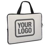 Custom Cream Dark Grey Laptop Bag