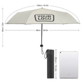 Custom Cream Dark Grey Automatic Umbrella