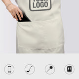 Custom Cream Dark Grey Apron