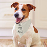 Custom Cream Dark Grey Pet Scarf