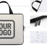 Custom Cream Dark Grey Laptop Bag