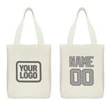 Custom Cream Gray Canvas Tote Bag