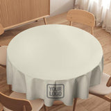 Custom Cream Gray Round Table Cloth