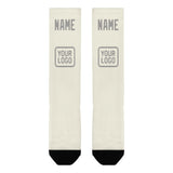 Custom Cream Gray Knee-High Sock