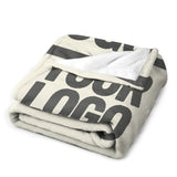 Custom Cream Dark Grey Blanket