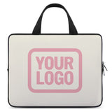 Custom Cream Light Pink Laptop Bag