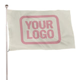 Custom Cream Light Pink Flag