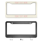 Custom Cream Light Pink License Plate Frame