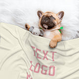 Custom Cream Light Pink Pet Blanket