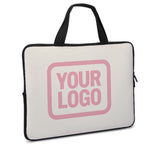 Custom Cream Light Pink Laptop Bag
