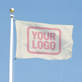 Custom Cream Light Pink Flag