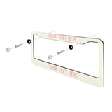 Custom Cream Light Pink License Plate Frame