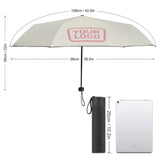 Custom Cream Light Pink Automatic Umbrella