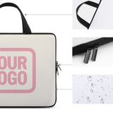 Custom Cream Light Pink Laptop Bag