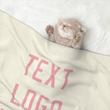 Custom Cream Light Pink Pet Blanket