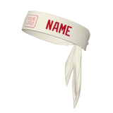 Custom Cream Red Headband