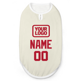 Custom Cream Red Pet Vest