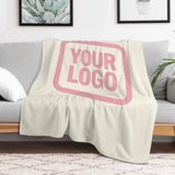 Custom Cream Light Pink Blanket