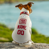 Custom Cream Red Pet Vest