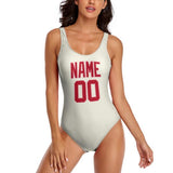 Custom Cream Red Swimsuit