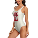 Custom Cream Red Swimsuit