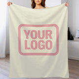 Custom Cream Light Pink Blanket