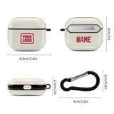 Custom Cream Red AirPods Case (3rd Generation)