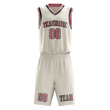 Custom Cream Light Pink Basketball Set