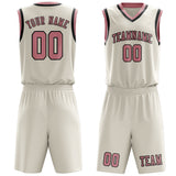 Custom Cream Light Pink Basketball Set