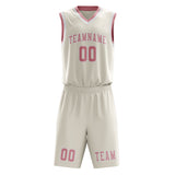 Custom Cream Light Pink Basketball Set