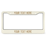 Custom Cream Khaki License Plate Frame