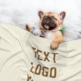 Custom Cream Khaki Pet Blanket