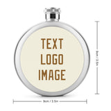 Custom Cream Khaki Hip Flask