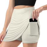 Custom Cream Khaki A-Line Skort