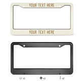 Custom Cream Khaki License Plate Frame