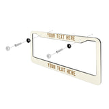 Custom Cream Khaki License Plate Frame