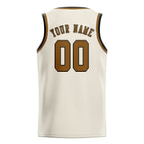 Custom Cream & Khaki Colors Design Sports Basketball Jersey