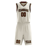 Custom Cream Khaki Basketball Set