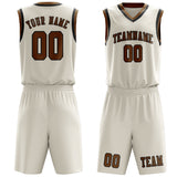 Custom Cream Khaki Basketball Set