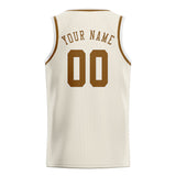 Custom Cream & Khaki Colors Design Sports Basketball Jersey