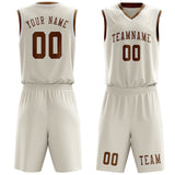 Custom Cream Khaki Basketball Set