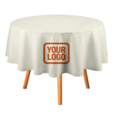 Custom Cream Orange Round Table Cloth