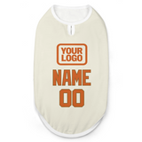Custom Cream Orange Pet Vest